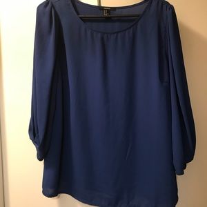 Blue long sleeve blouse